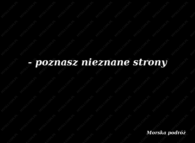 Morska podróż