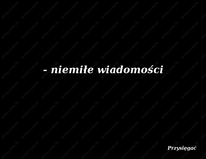 Przysięgać
