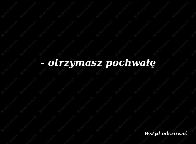 Wstyd odczuwać
